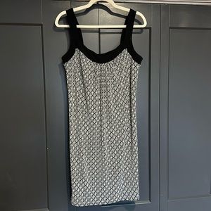London Times geometric B&W dress